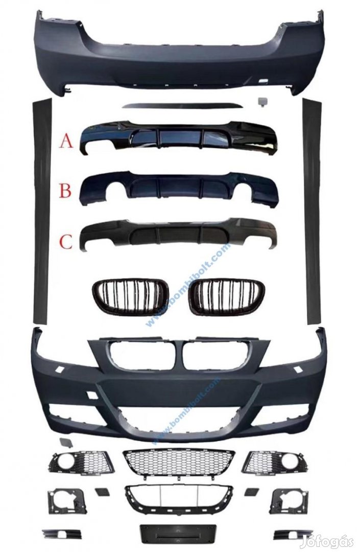 BMW E90 Lci M-tech, M-paket lökhárító szett 2008-2013