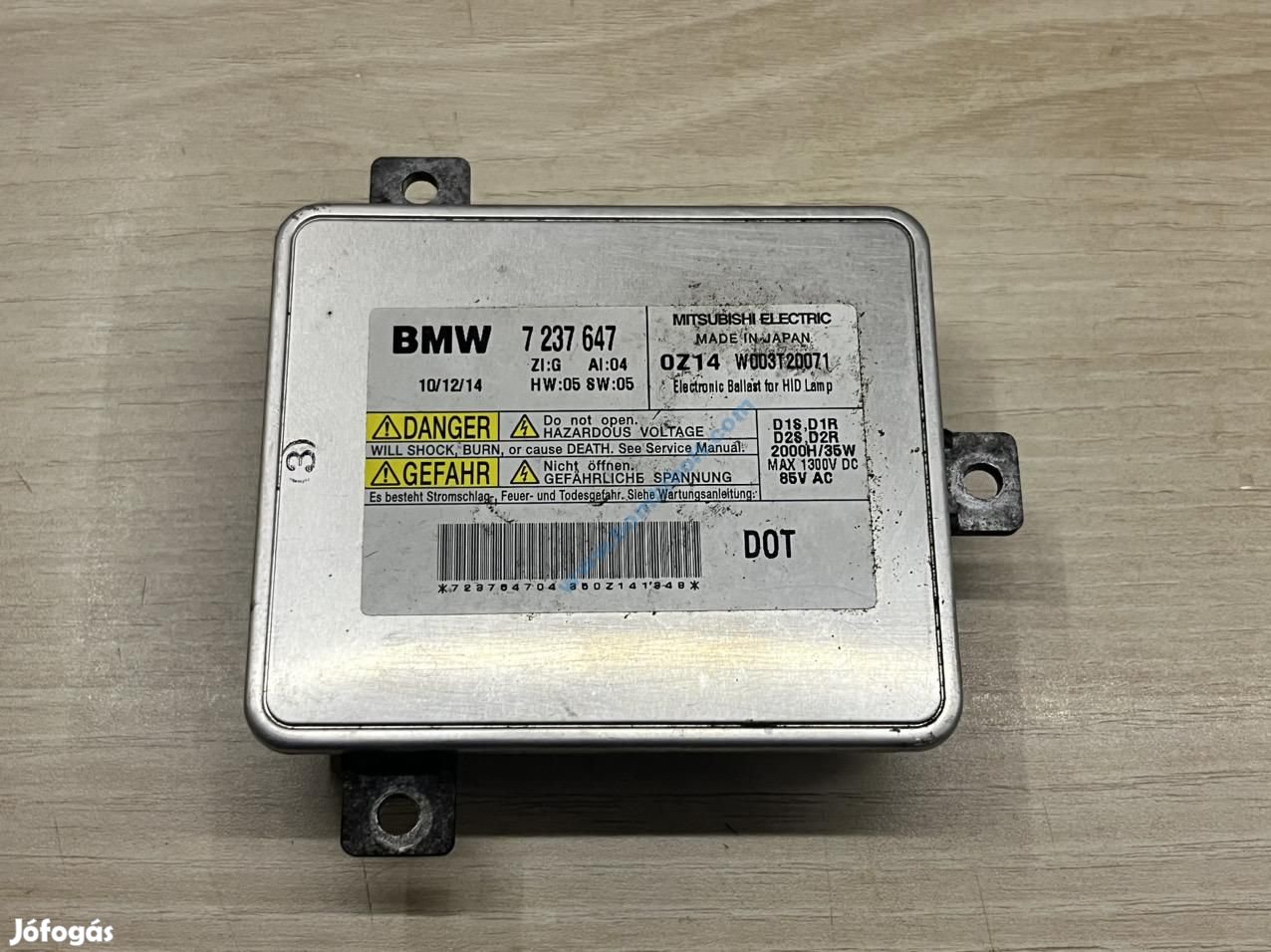 BMW F10, F11, F07, E90, E91 Gyári xenon modul, xenon trafó,  7237674,