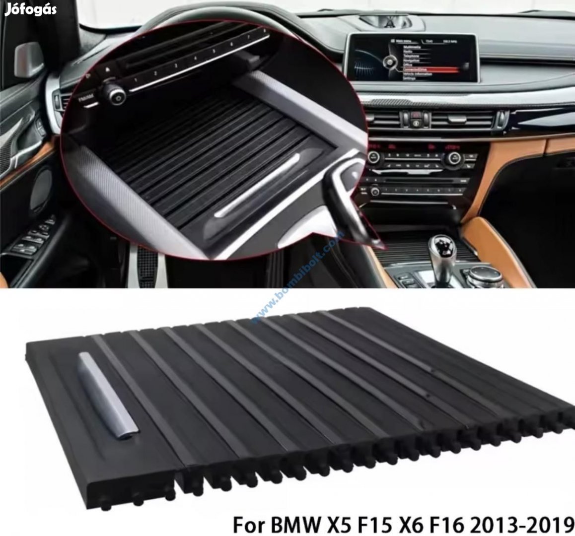 BMW F15 X5, F16 X6 középkozol pohártartó rolós fedél