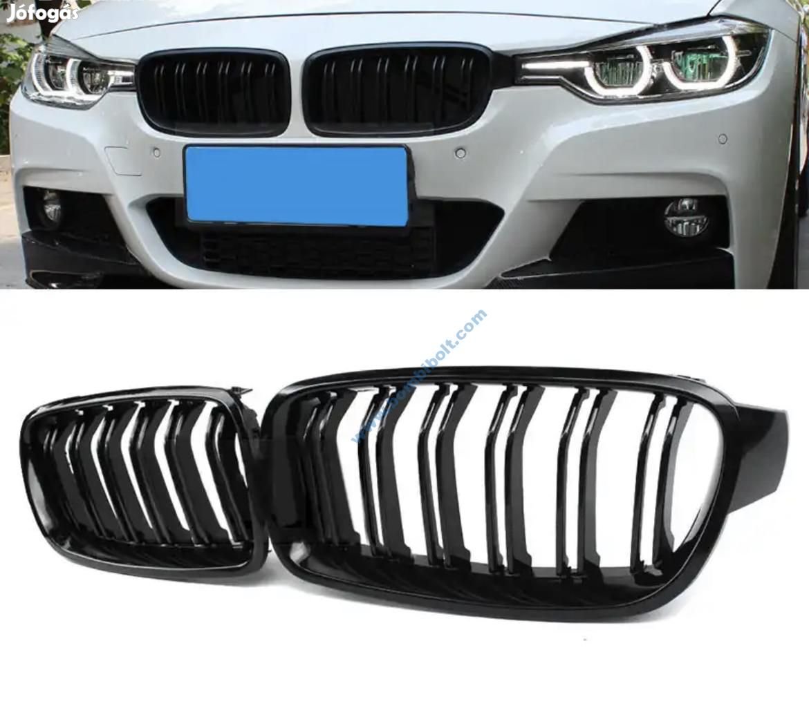 BMW F30 F31 F35 fényes fekete hűtőrács / vese 2012-2017