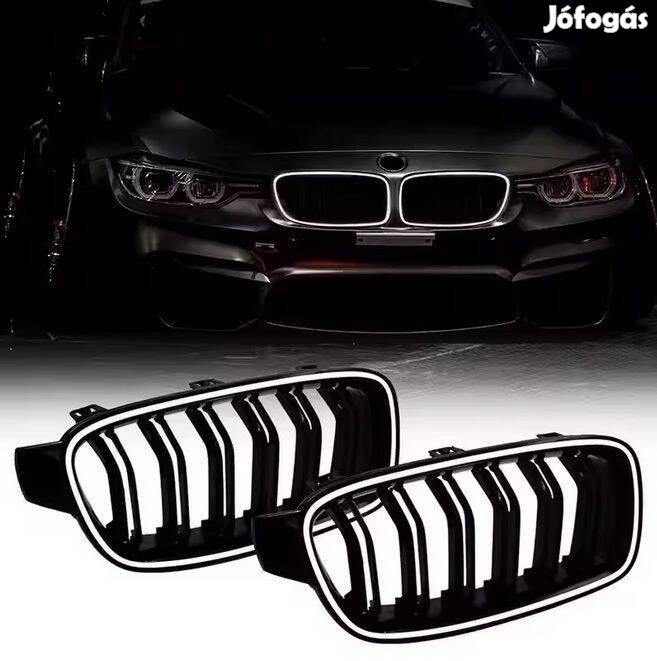 BMW F30 F31 (5-ös limusin, touring) vese lakk fekete dupla LED körbe