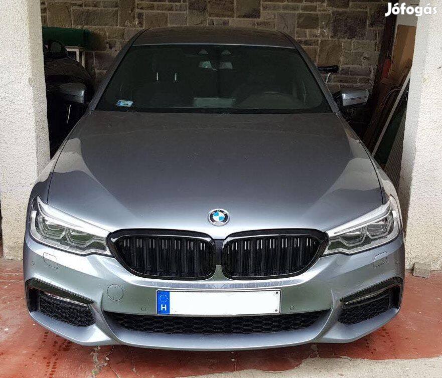 BMW G30 G31 (5-ös BMW) vese hűtőrács 2x7 dupla pálcás lakk fekete