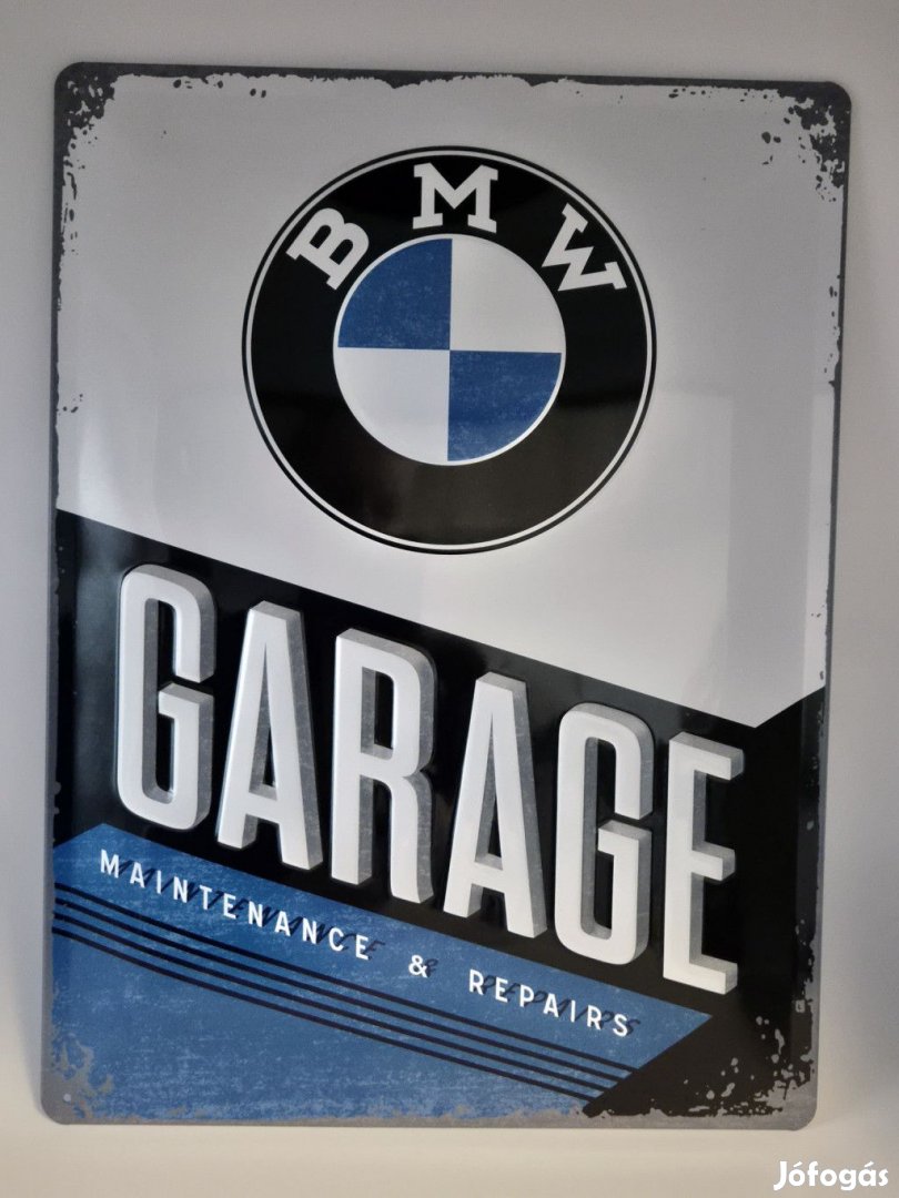 BMW Garage fémplakát  fém tábla (30x40cm)