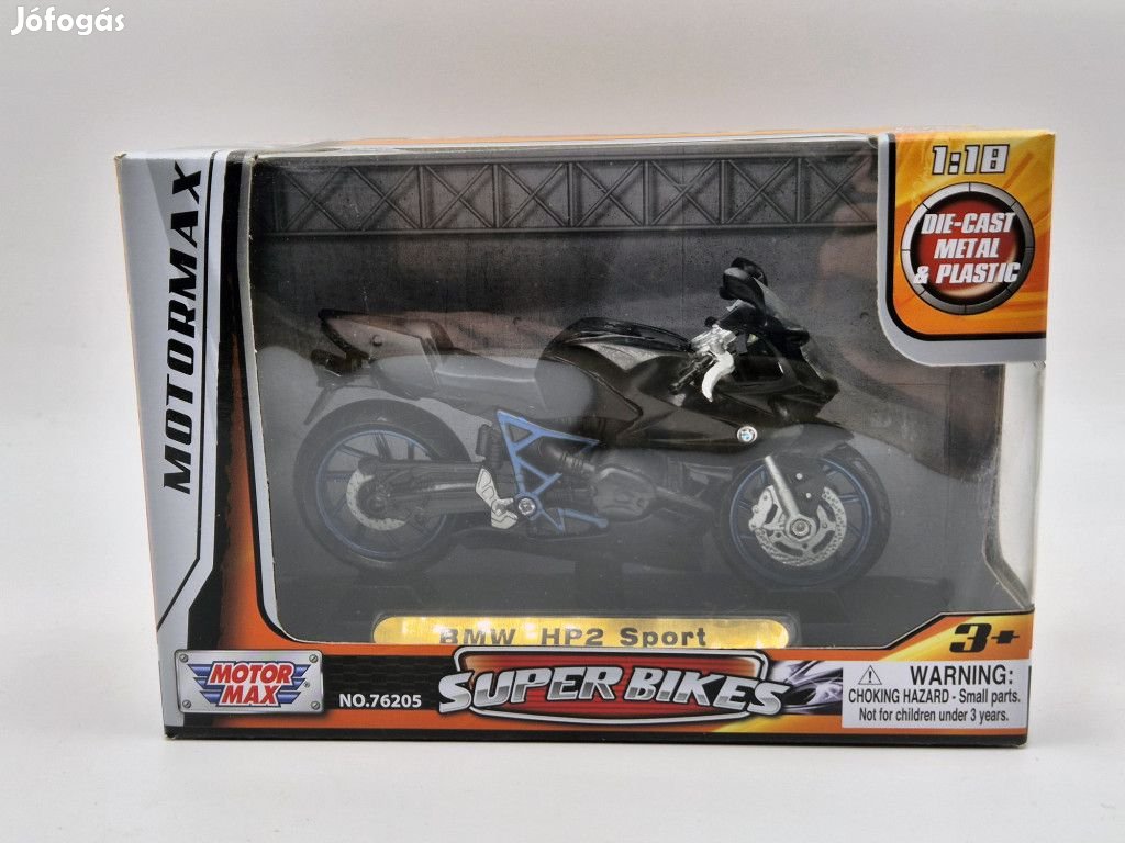 BMW HP2 Sport - fekete -  Motormax - 1:18