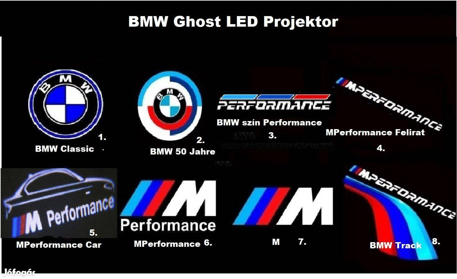BMW LED Ajtókilépő projektor 1pár/2db MW E90, E60, F10, F01, 3/5/6/7