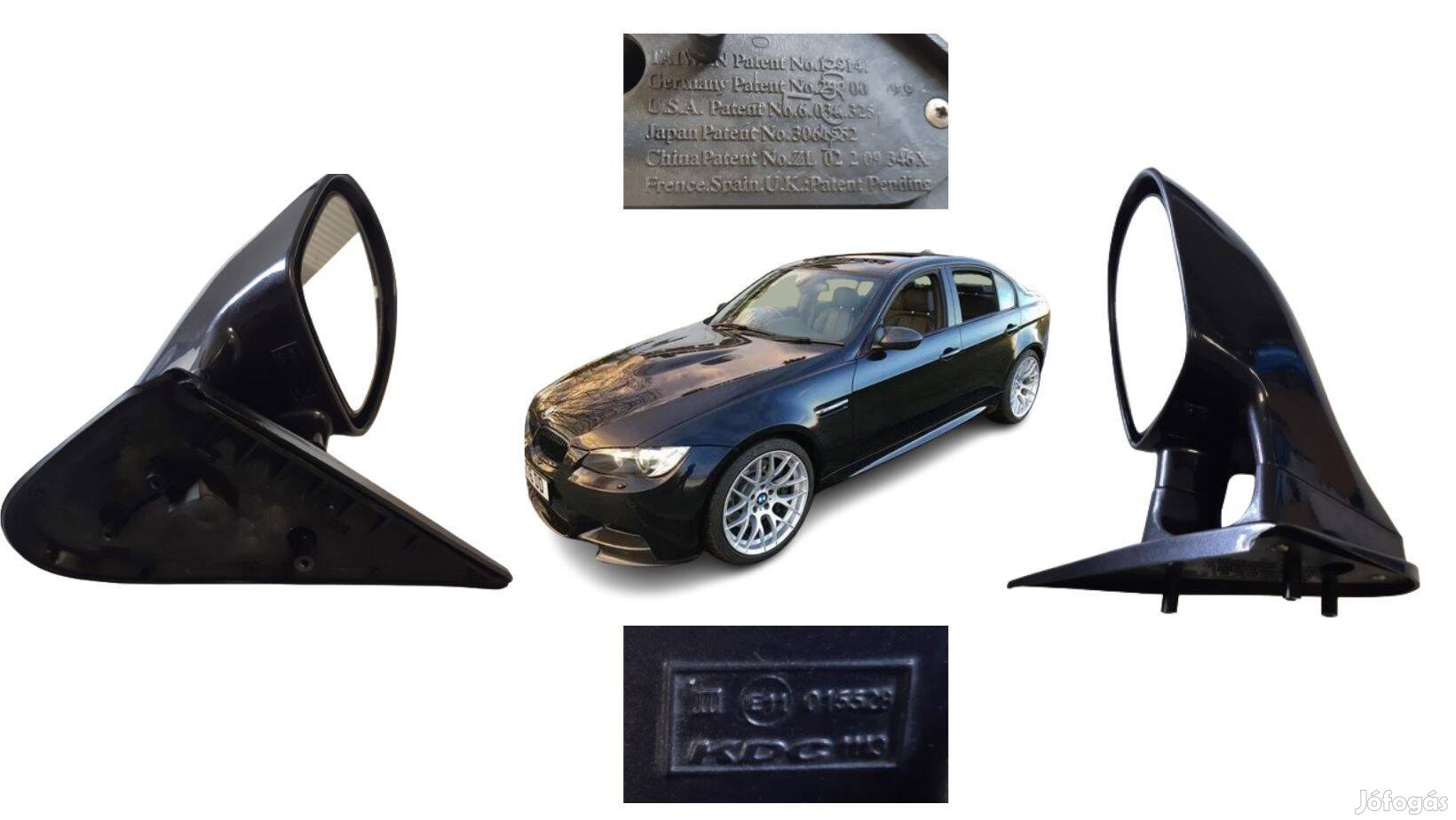 BMW M3 E90 szedan bal oldali tükör utángyártott csz E11015528