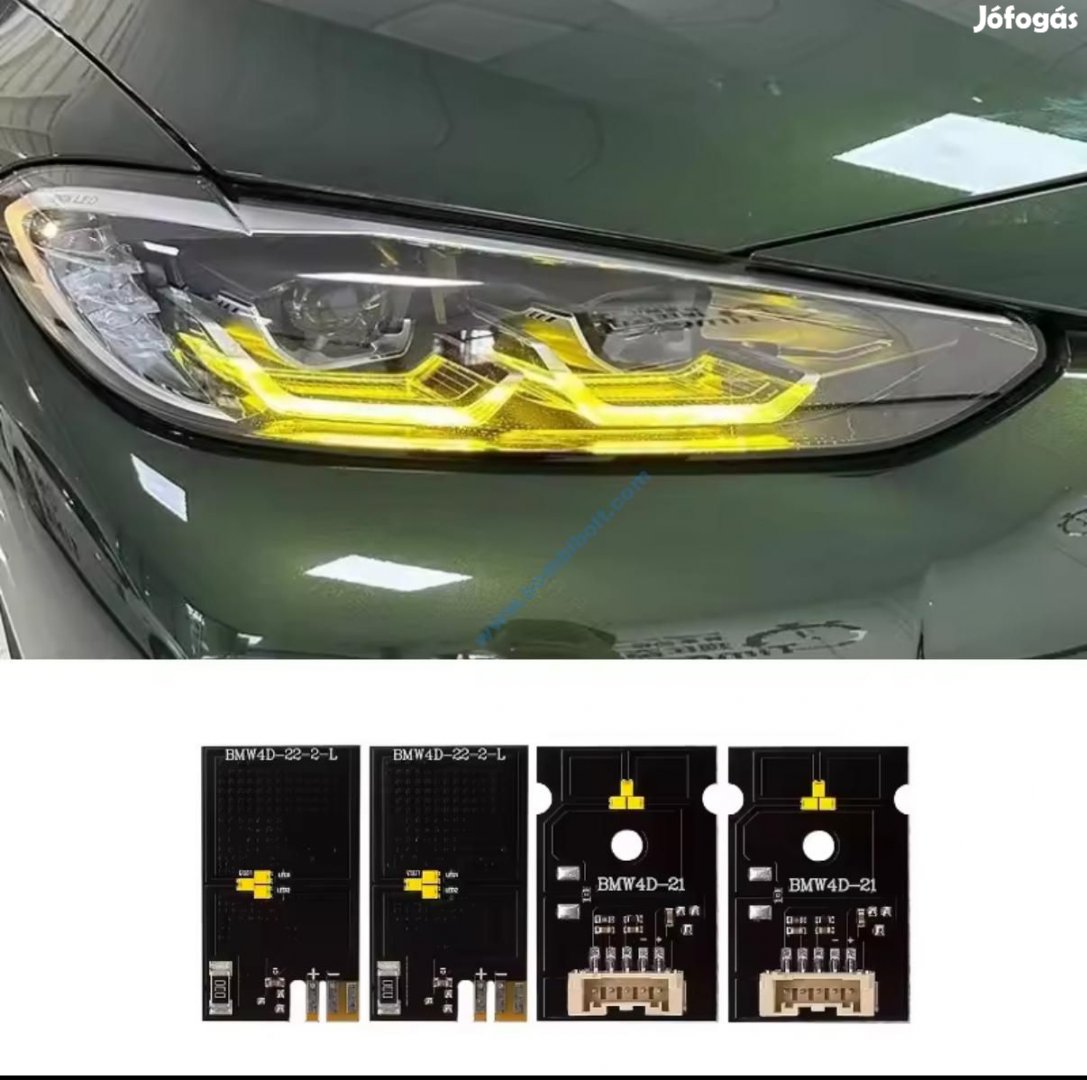 BMW M3, M4 CSL DRL borostyánsárga led, G22 G23 G26, G80 G81 G82, LED