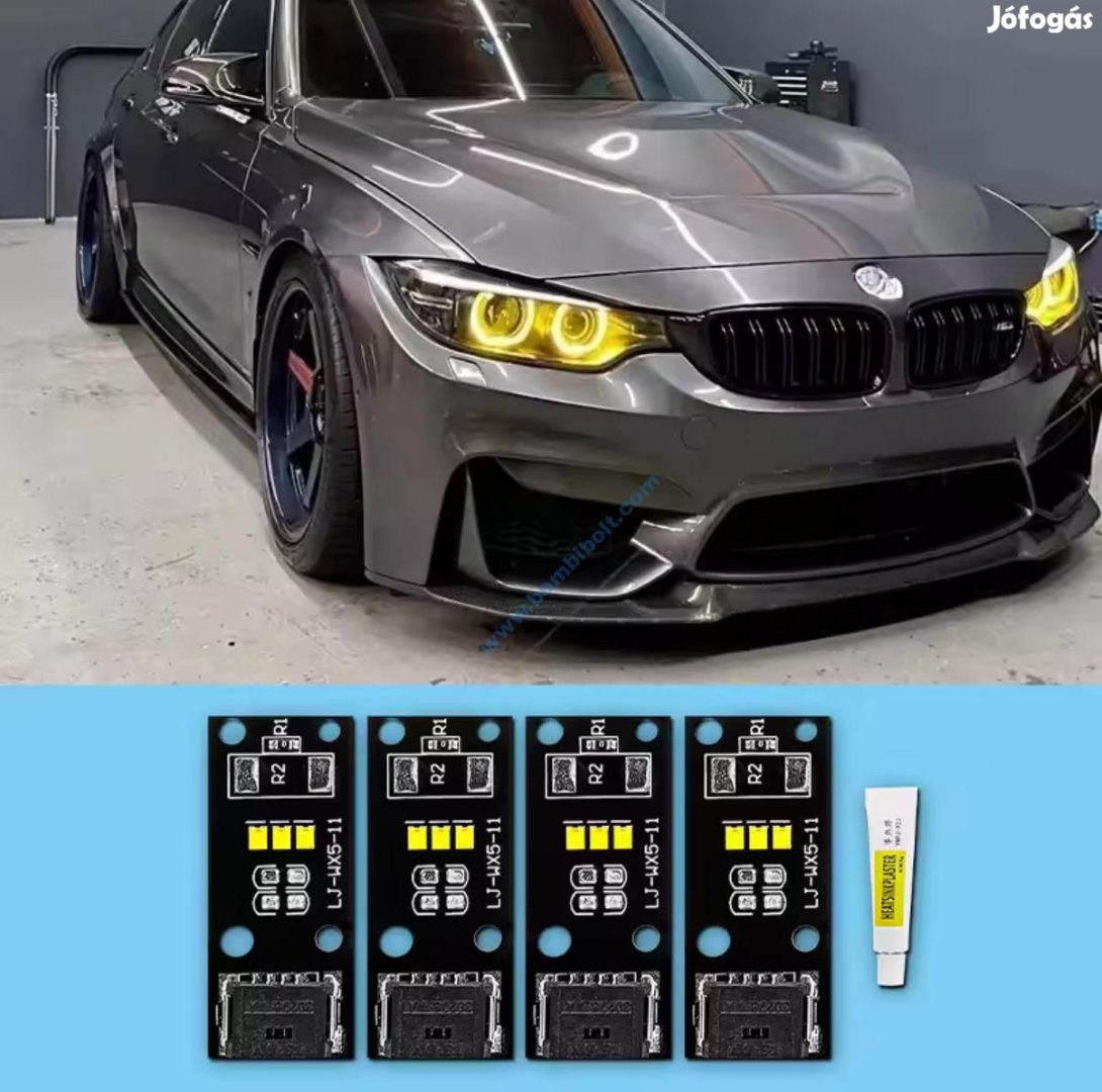 BMW M4 CSL DRL borostyánsárga led, F32, F33, F36, 2014-2016