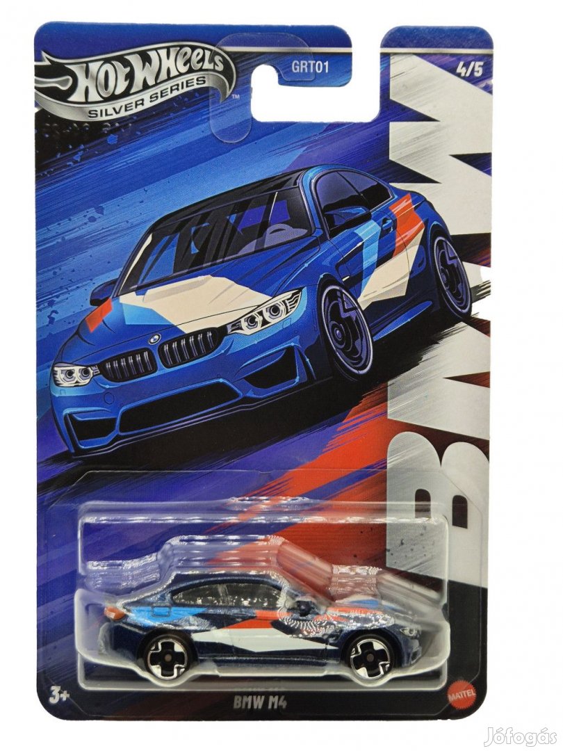 BMW M4 - 4/5 - hosszú kártyás -  Hot Wheels - 1:64