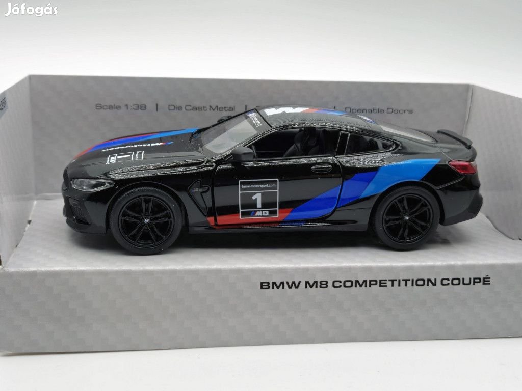 BMW M8 Competition Coupe (2023) - fekete - Kinsmart - 1:36