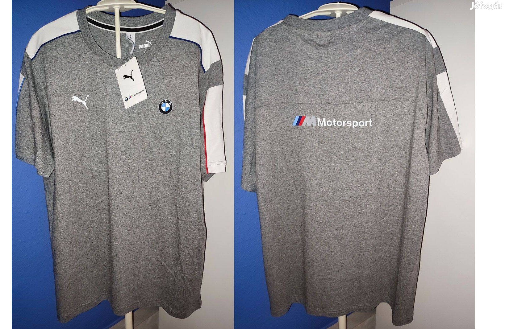BMW Motorsport eredeti Puma szürke póló (L-es)
