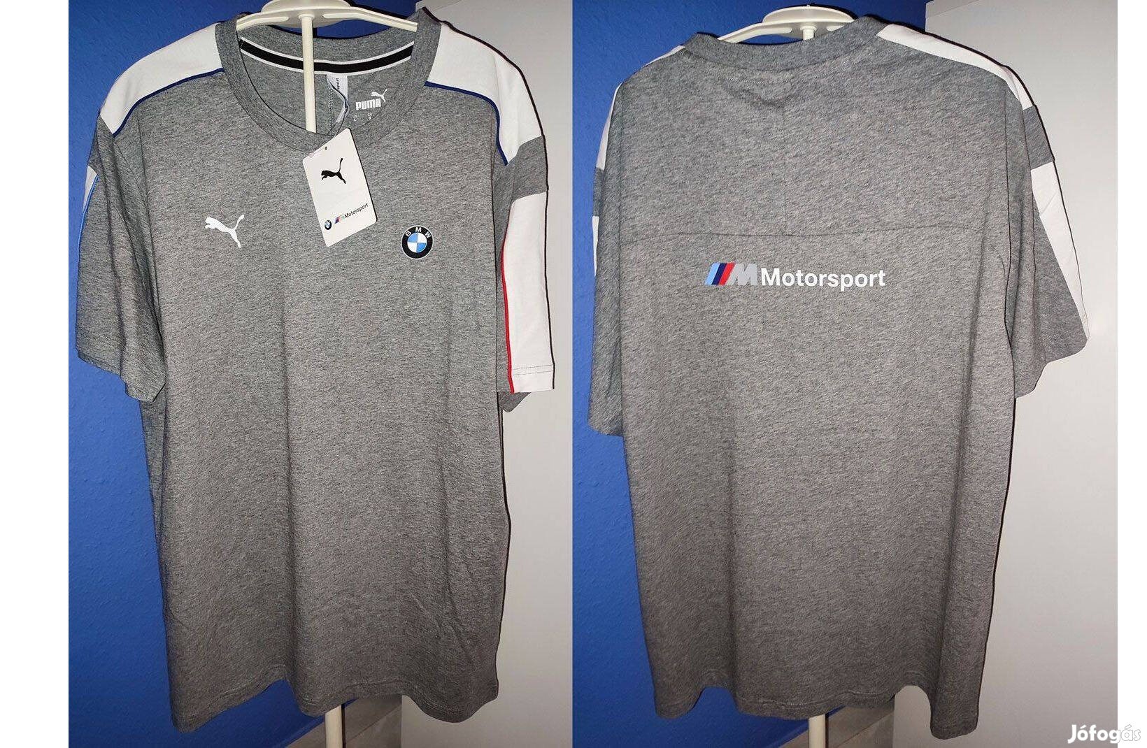 BMW Motorsport eredeti Puma szürke póló (L-es)