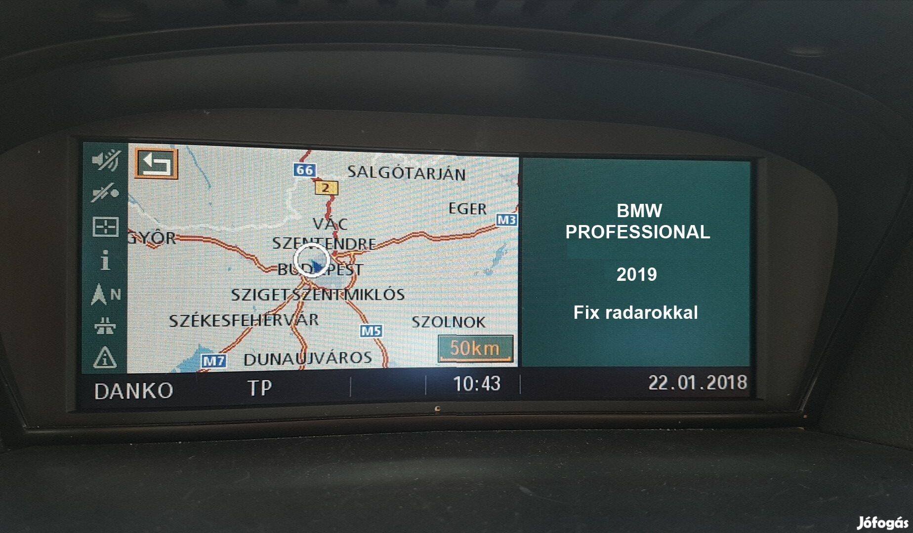 BMW Navigáció Professional Business High 2019 térkép