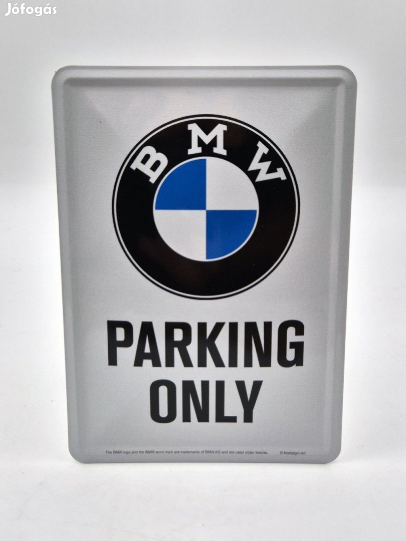 BMW Parking only fémplakát  fém képeslap tábla (10x14cm)