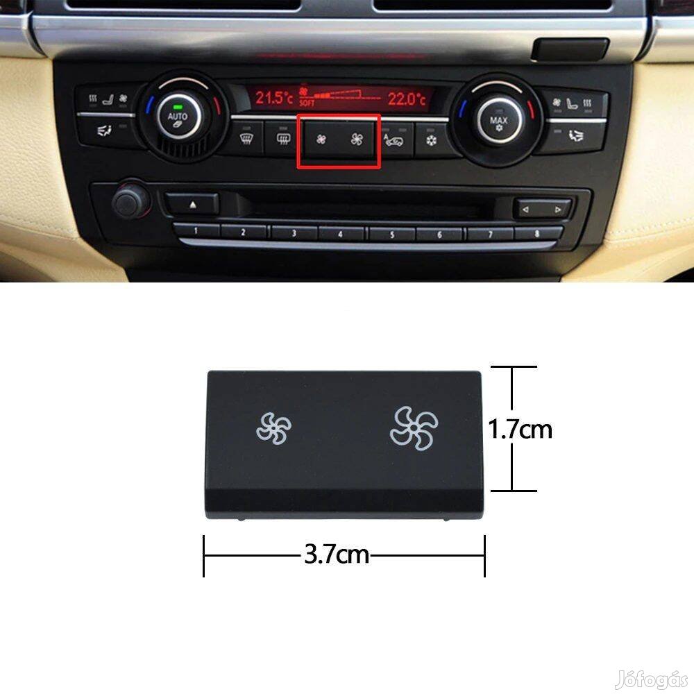 BMW X5 X6 Ventilátor gomb , fedél - Bmw E70 E71