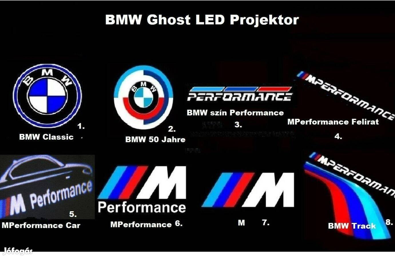 BMW "M Power" logó Ajtó Kilépő fény / Lézer projektor