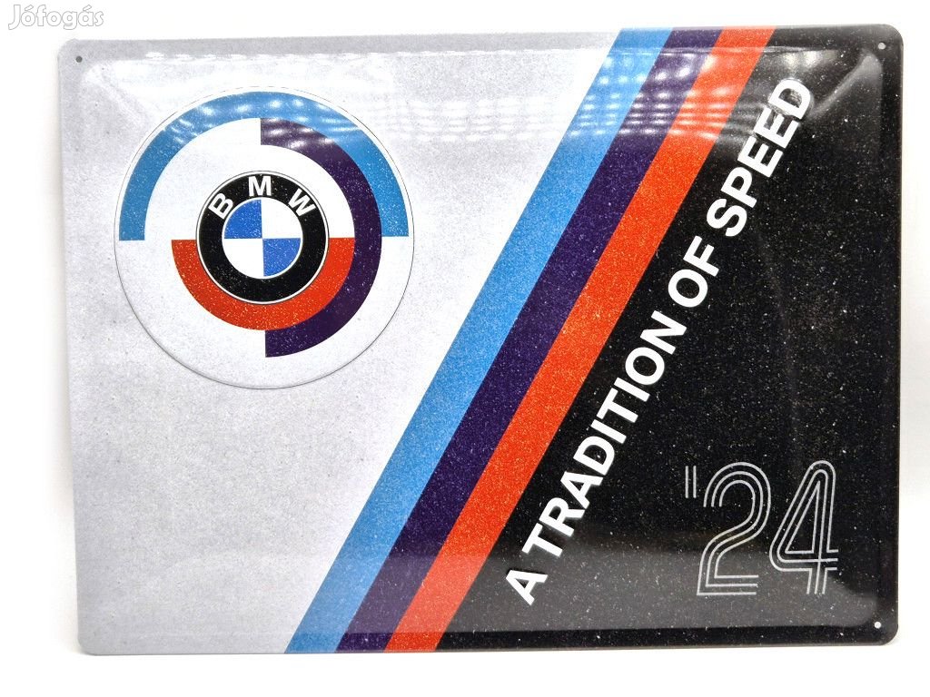 BMW " A tradition of speed " fémplakát  fém tábla (40x30cm)