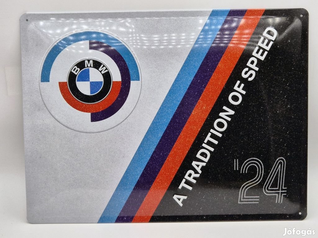 BMW " A tradition of speed " fémplakát  fém tábla (40x30cm)