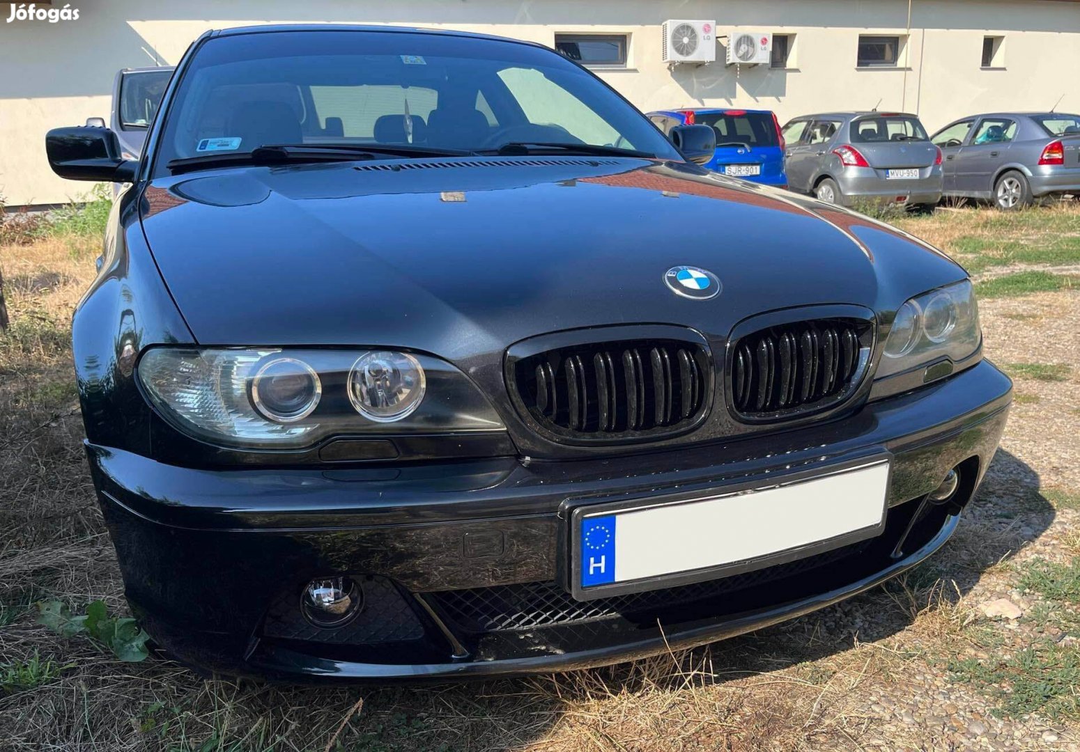 BMW e46 face coupe/cabrio vese hűtőrács dupla pálcás lakk fekete