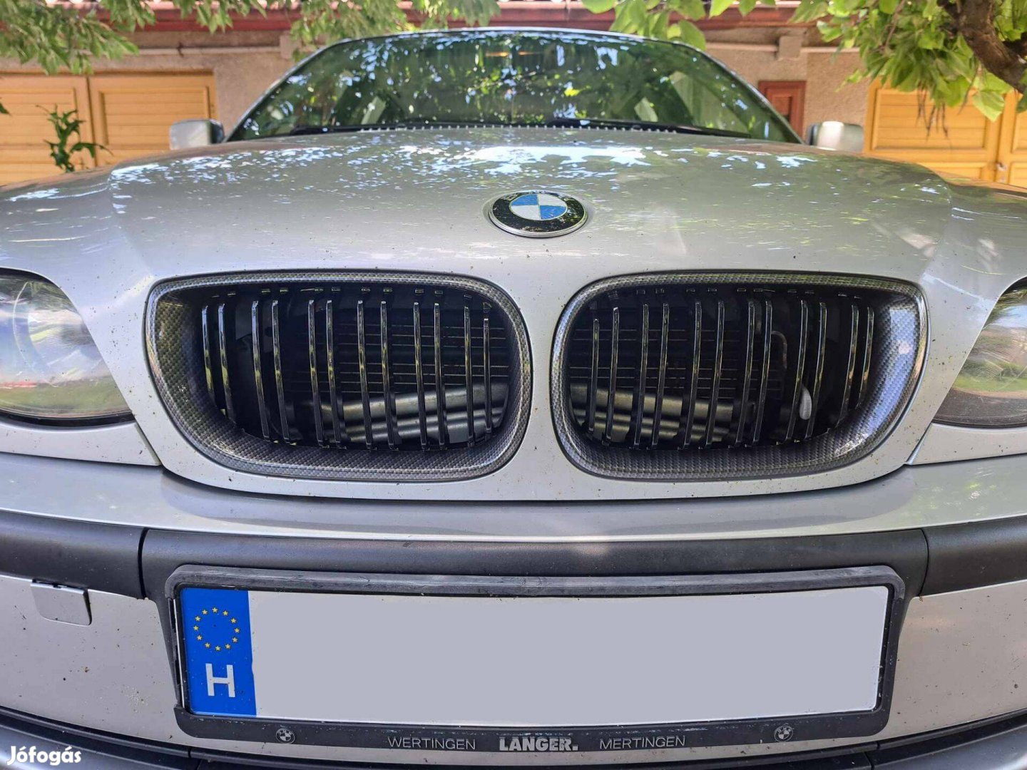 BMW e46 face sedan/touring vese hűtőrács dupla pálcás karbon