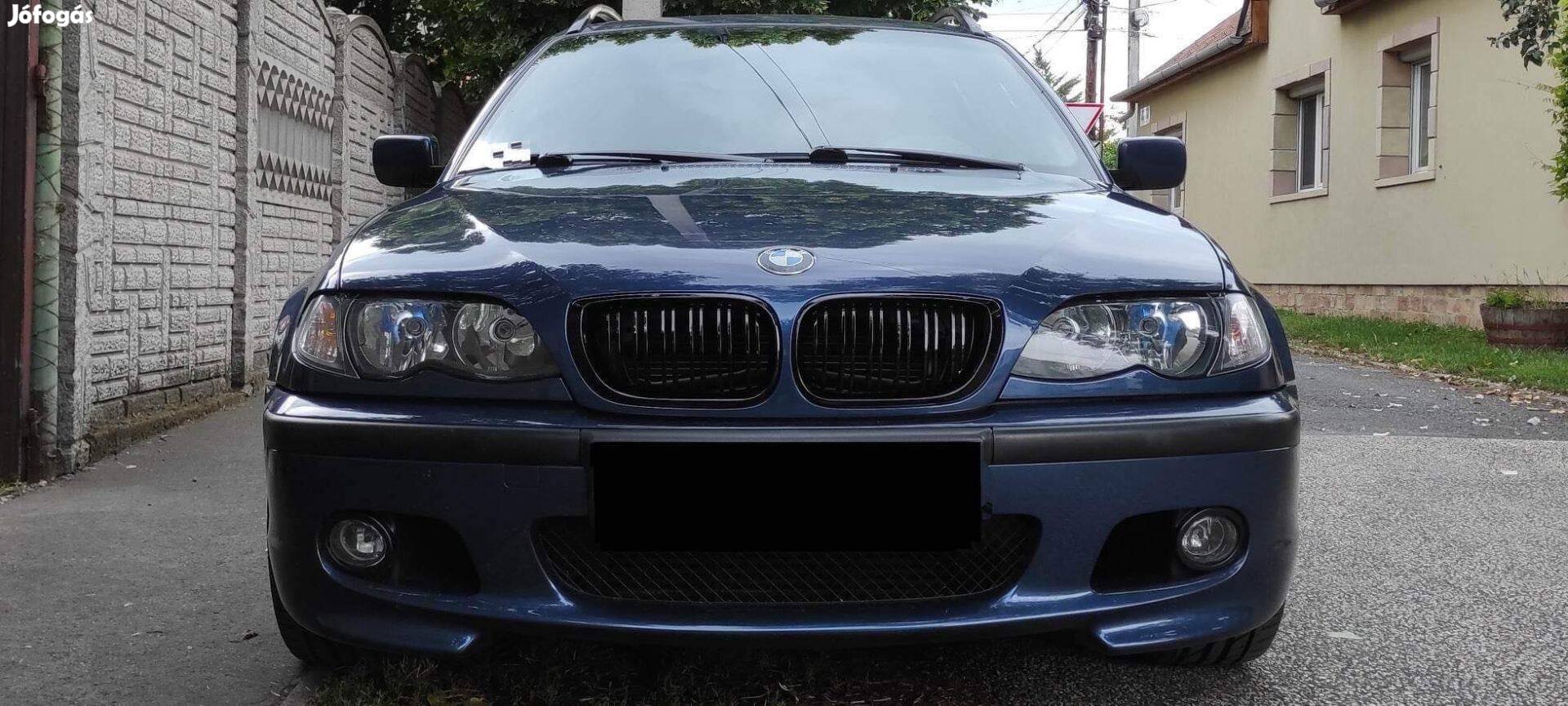 BMW e46 face sedan/touring vese hűtőrács dupla pálcás lakk fekete