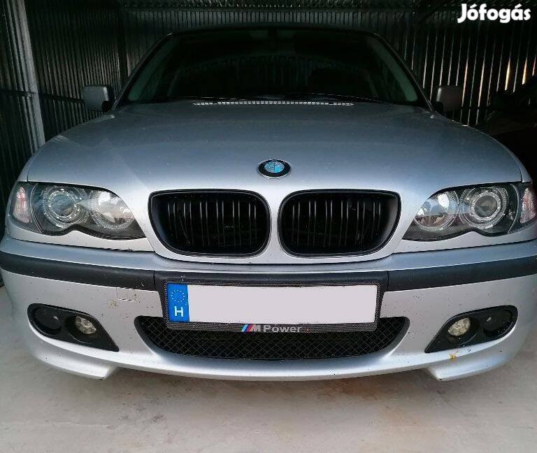 BMW e46 face sedan/touring vese hűtőrács dupla pálcás matt fekete