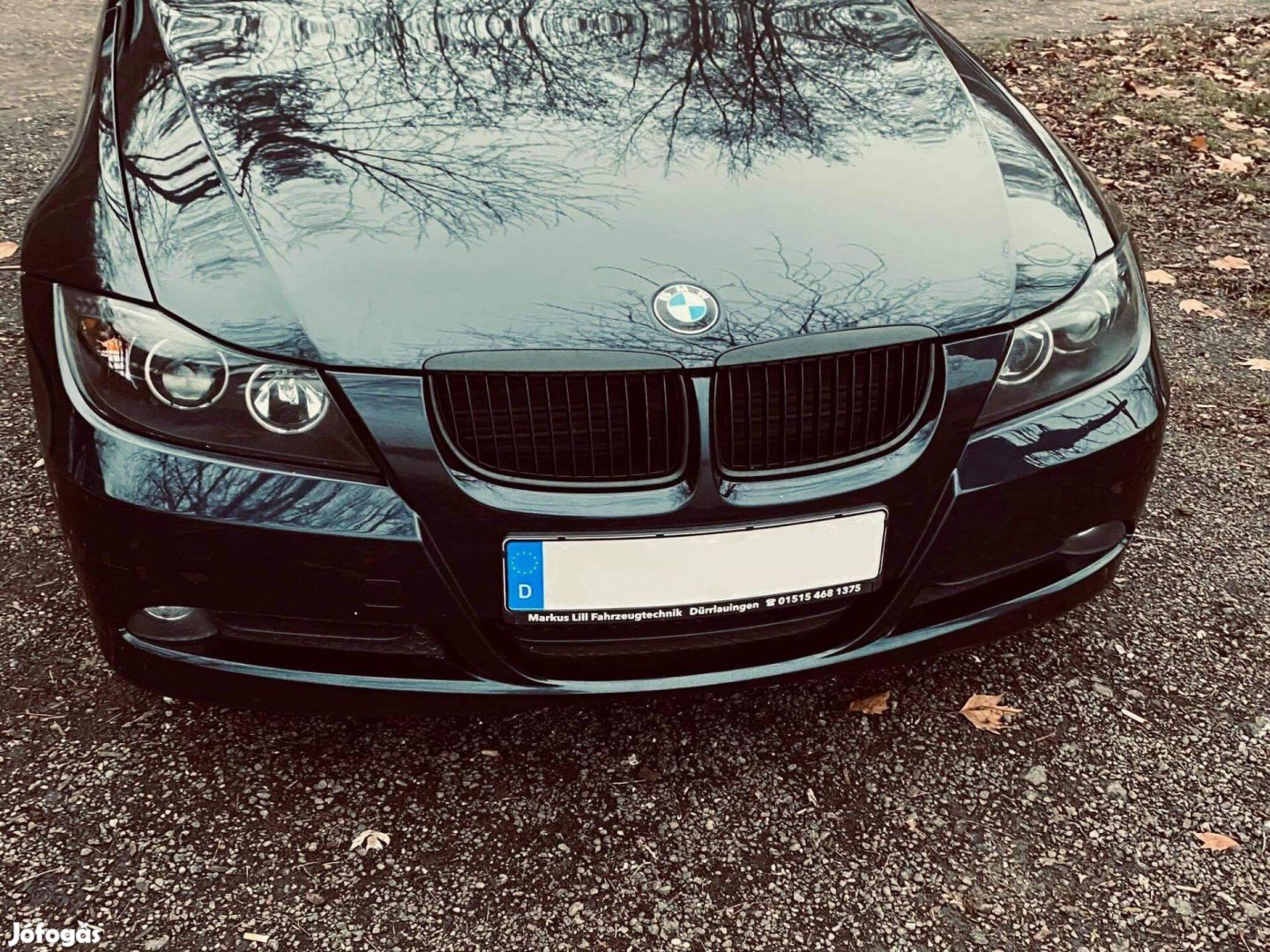 BMW e90 e91 preface (3-as) vese hűtőrács díszrács matt fekete