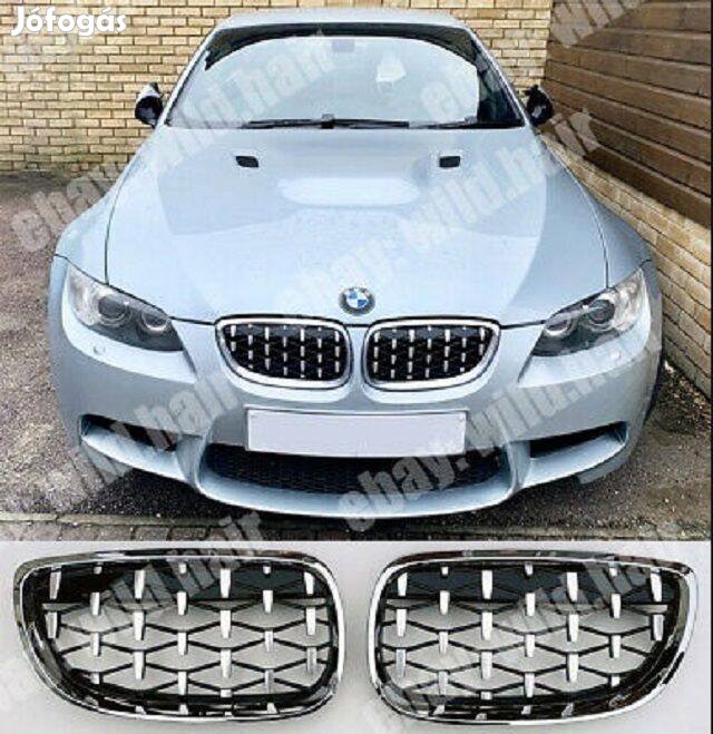 BMW e92 e93 preface díszrács vese hűtőrács Diamond króm/szatén