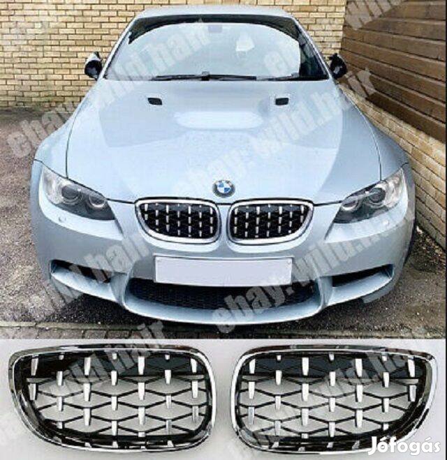 BMW e92 e93 preface díszrács vese hűtőrács Diamond króm/szatén