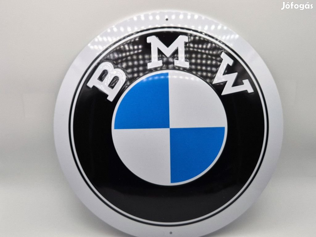 BMW fém kör tábla - fémplakát  fém (35cm)
