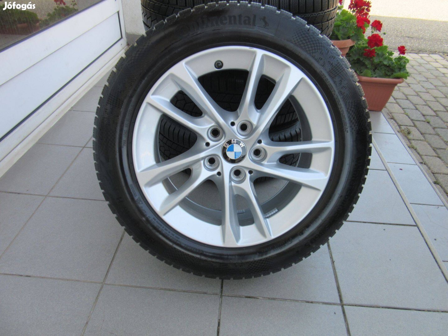 BMW gyári alufelni 5x120-s 195/60 R16 Continental téli gumival eladó