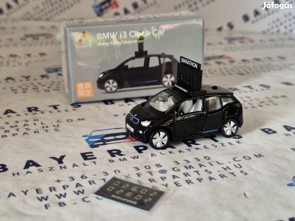 BMW i3 Marathon Clock Car -  Tiny Toys - 1:64