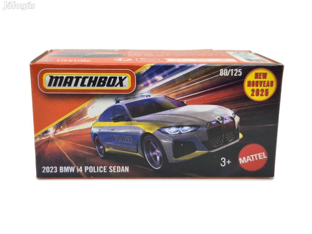 BMW i4 Police sedan 2023 - 80125 - Matchbox - 164