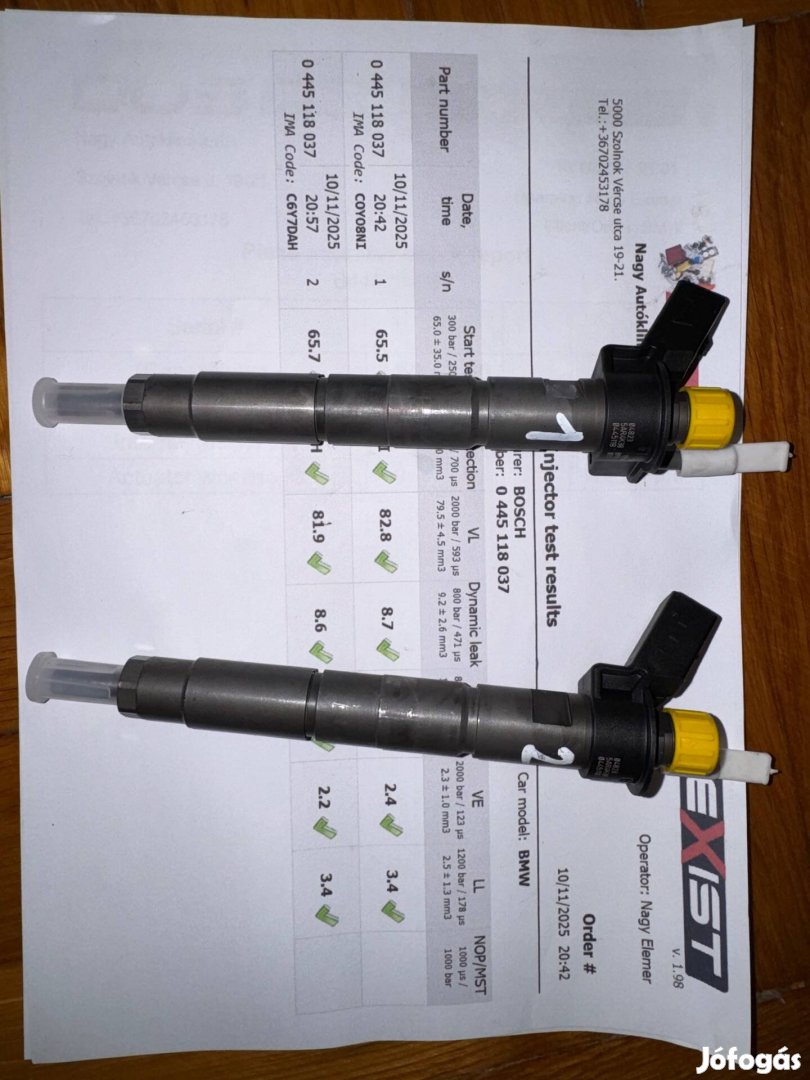 BMW porlasztó 0445118037