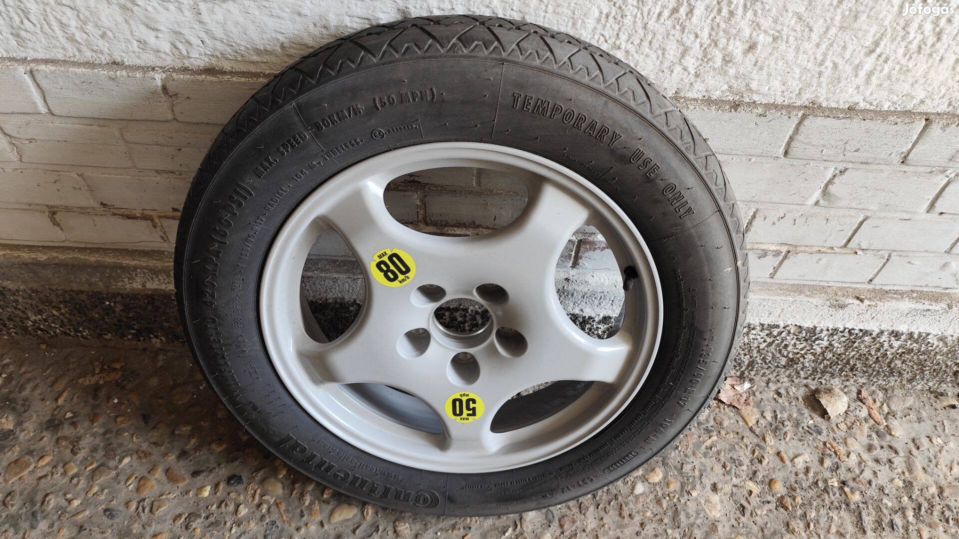 BMW pótkerék, 5x120 lyukosztással, 135/90R17 gumi, új állapotban eladó