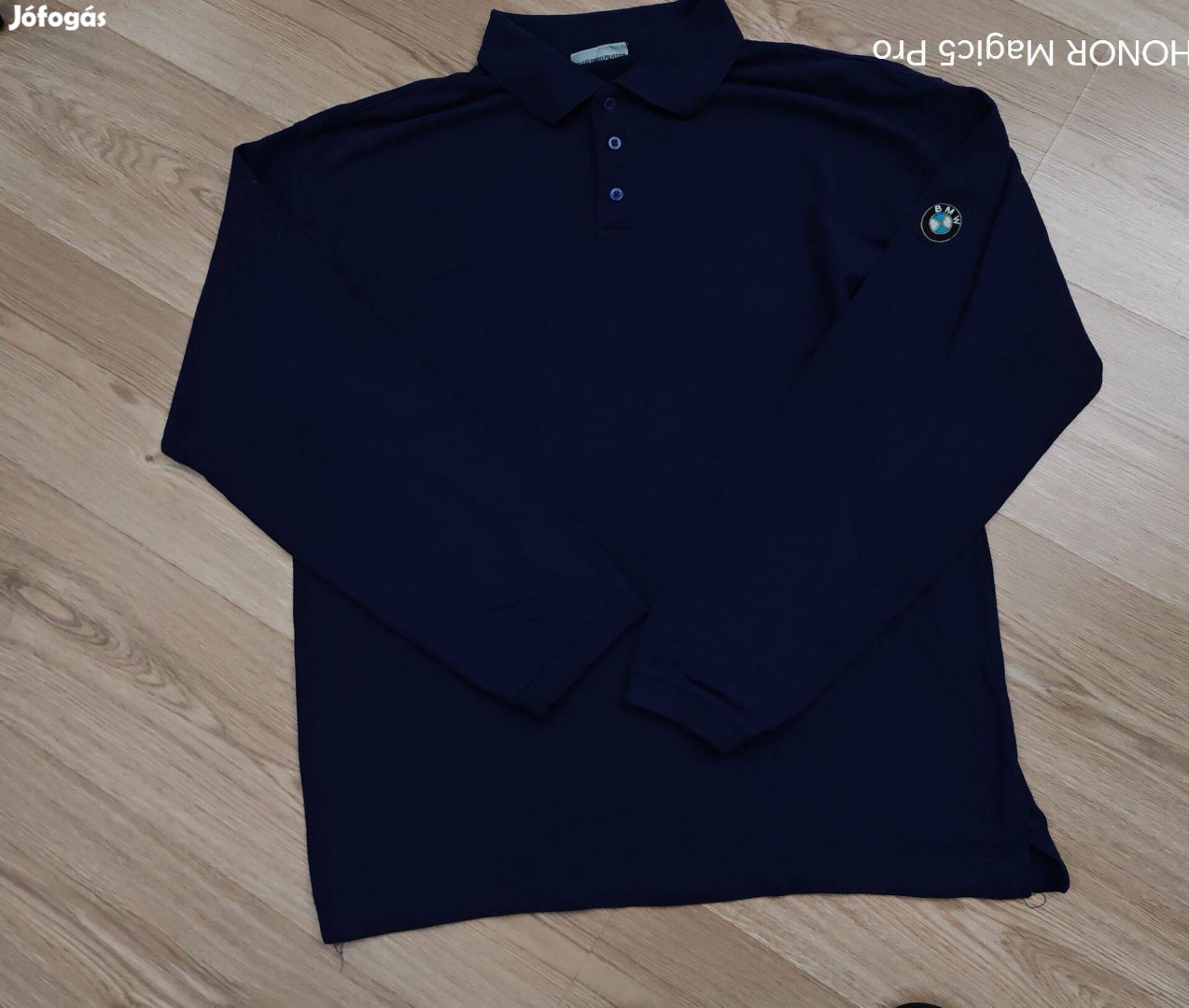 BMW sötétkék vékony sportos férfi pulóver XL-XXL