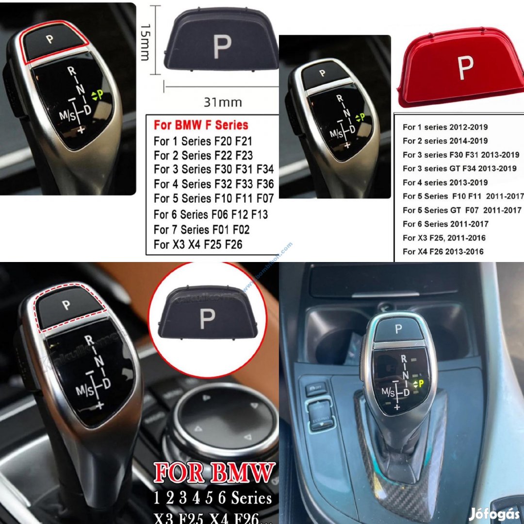 BMW sport automata váltókar, váltógomb P gomb F20 F21 F22 F23 F30 F31