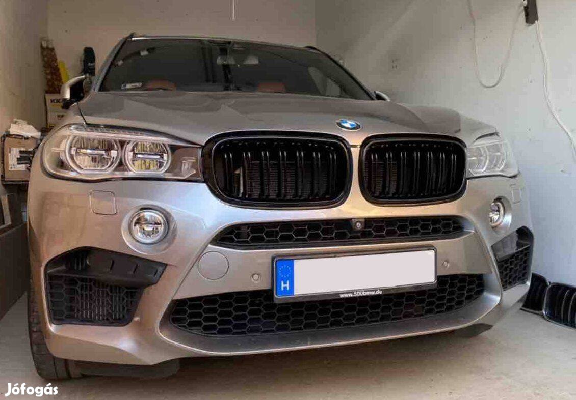 BMW x5 x6 ( F15 F16 ) vese hűtőrács lakk fekete dupla pálcás