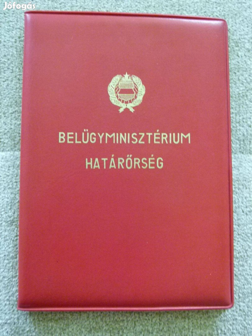 BM Határőrség Dícsérő oklevél 1989