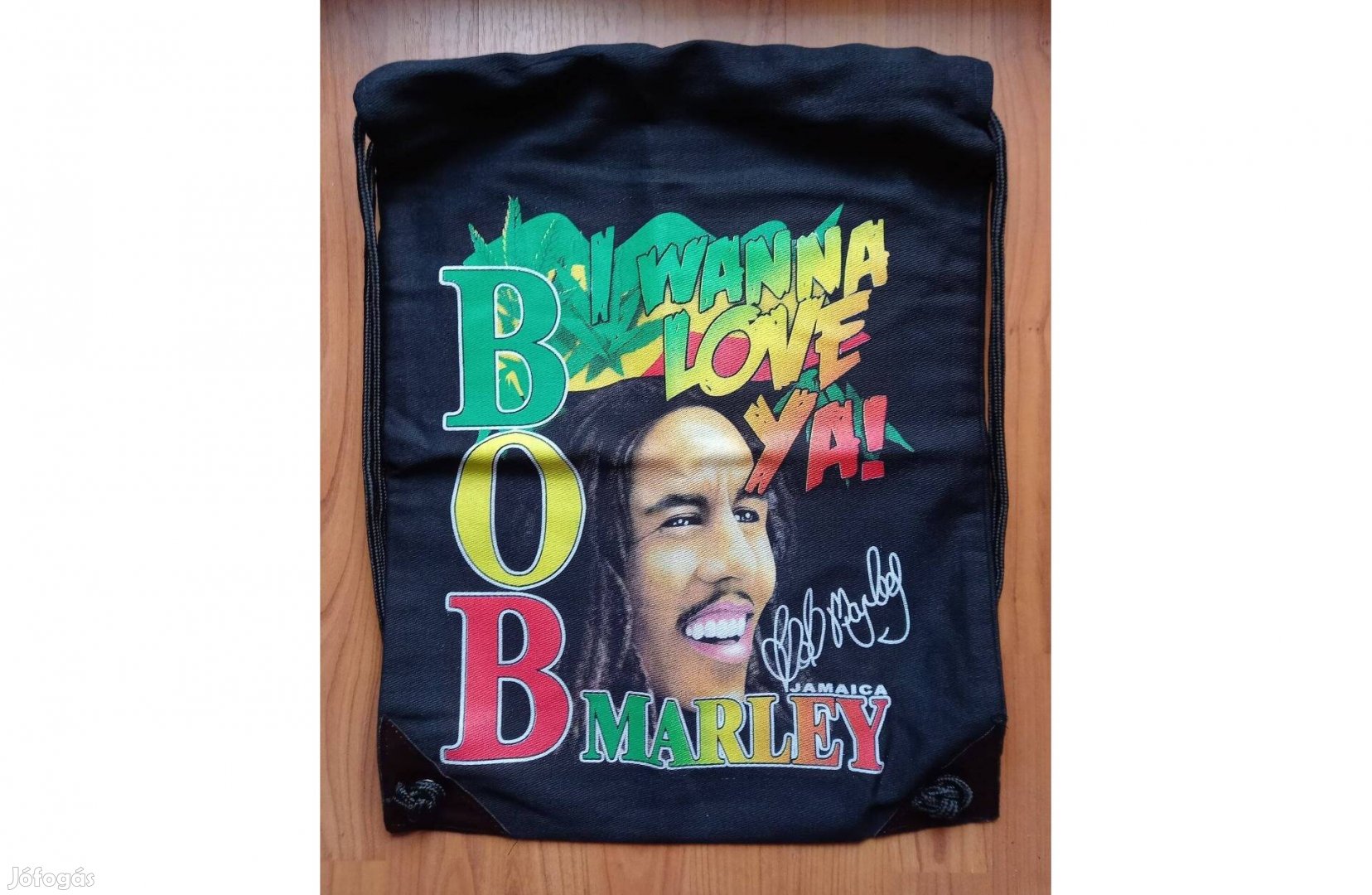 BOB Marley vászon táska. (37x50cm) Mindkét Oldali grafika használható