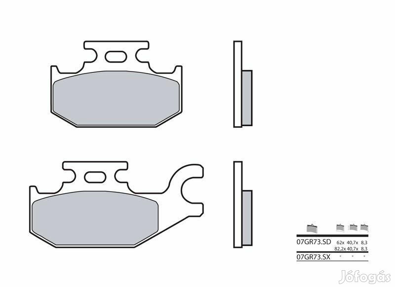 BREMBO Off-Road szinterezett fém fékbetétek - 07GR73SD