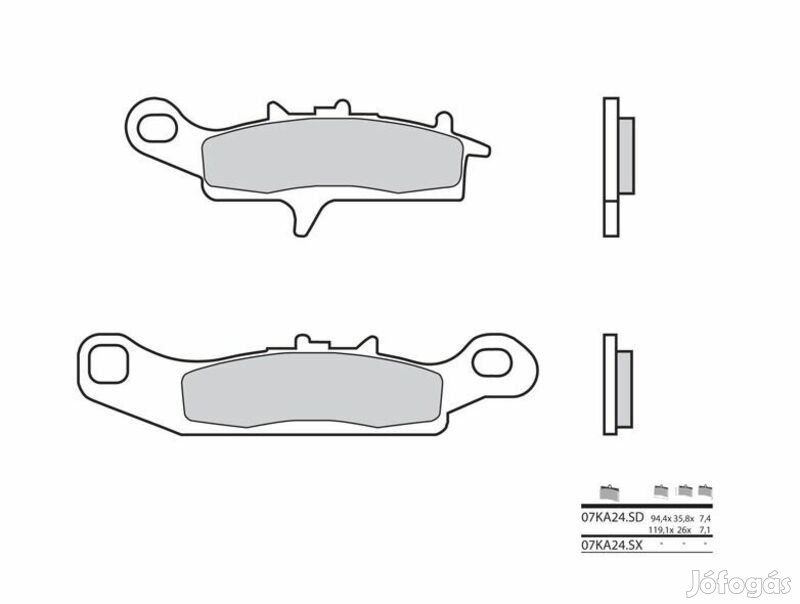 BREMBO Off-Road szinterezett fém fékbetétek - 07KA24SD