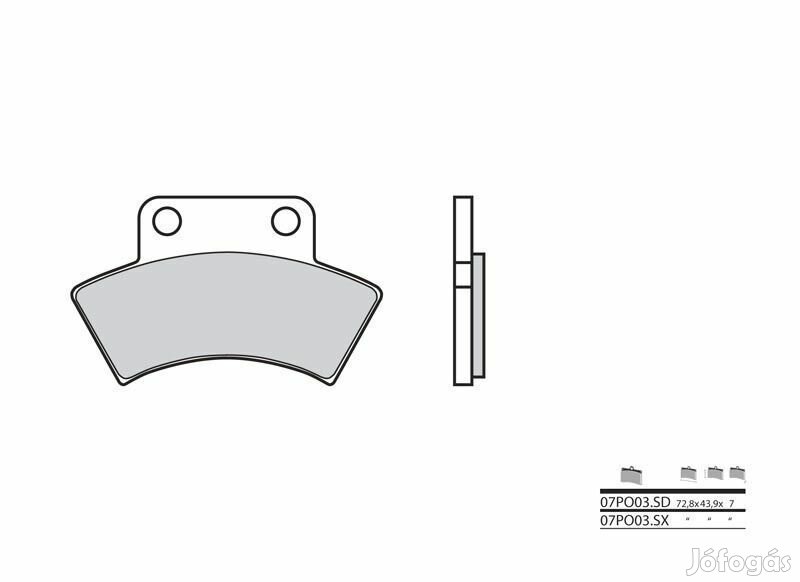 BREMBO Off-Road szinterezett fém fékbetétek - 07PO03SX
