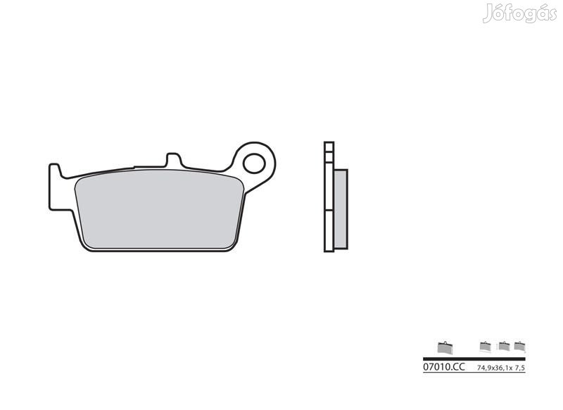 BREMBO Robogó Szén-Kerámia Fékbetétek - 07010CC