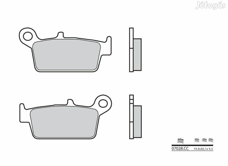 BREMBO Robogó Szén-Kerámia Fékbetétek - 07028CC