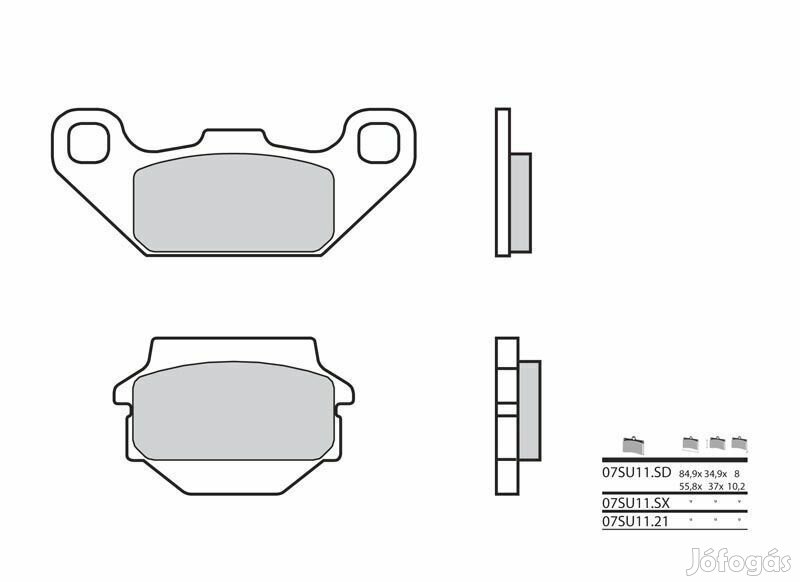 BREMBO Street szén-kerámia fékbetétek - 07SU1121