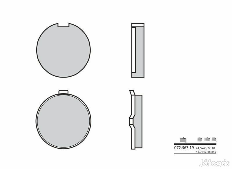 BREMBO utcai szén-kerámia fékbetétek - 07GR6319