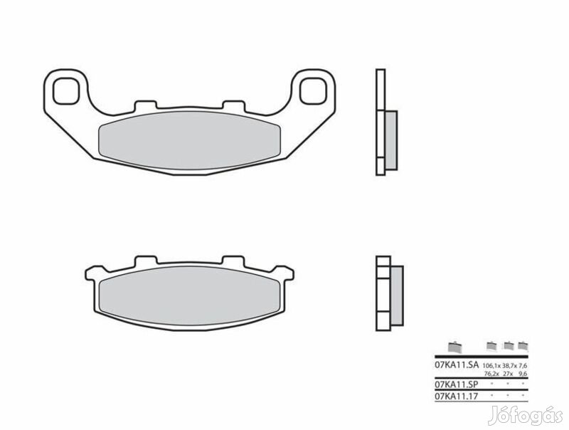 BREMBO utcai szinterezett fém fékbetétek - 07KA11SP
