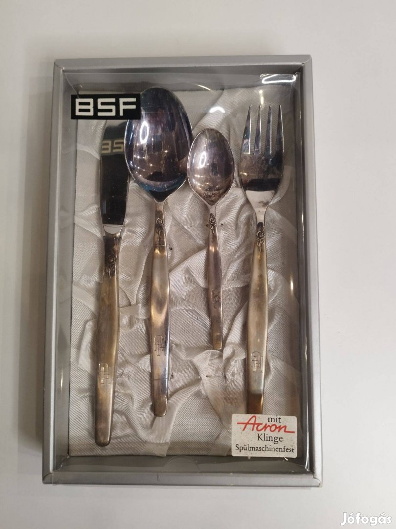 BSF Silberose márkájú, kiváló minőségű ezüstözött evőeszköz