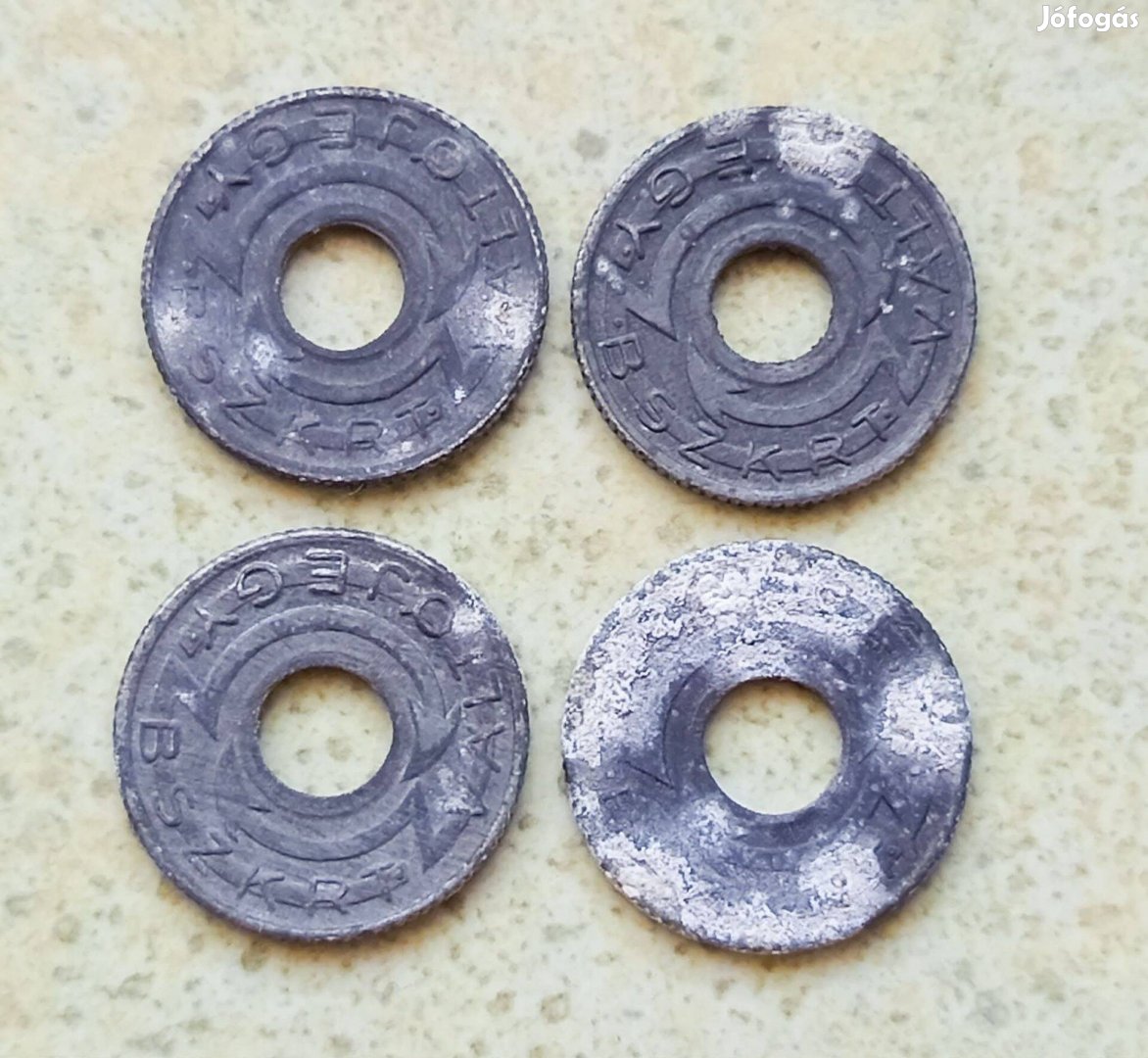 BSZKRT Váltójegy 1943 4 db Zseton B.SZ.K.RT